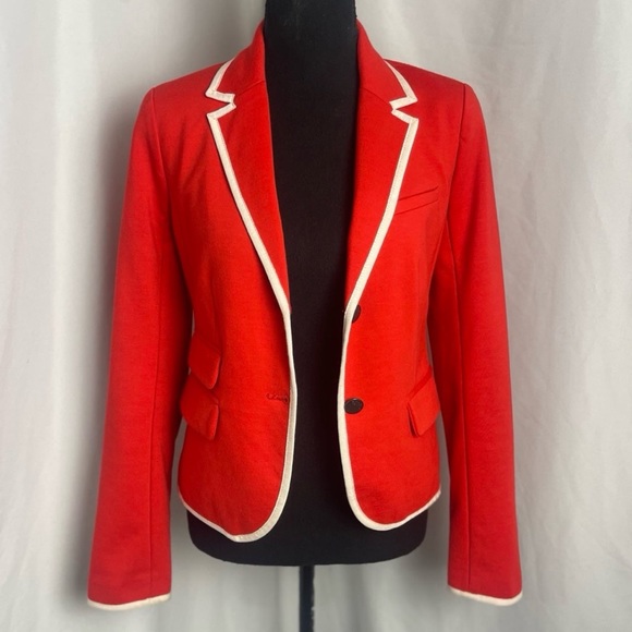 Vintage GAP “The Academy Blazer” in Vermilion w/ White Contrast Piping - Picture 10 of 12
